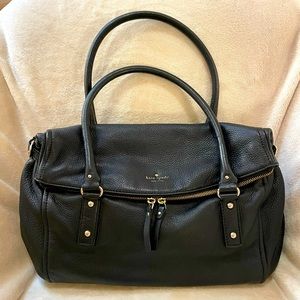 Kate Spade Shoulder Pebbled Black Leather Bag